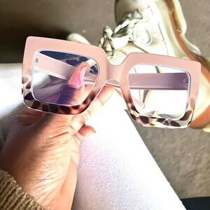 •Spicy Latte• Clear Lens Transparent Brown Ombré Eyewear